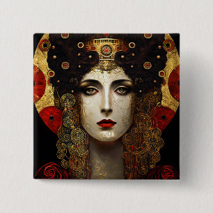 Klimt Inspiriert Königin Goddess Button