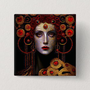 Klimt Inspiriert Königin Goddess Button