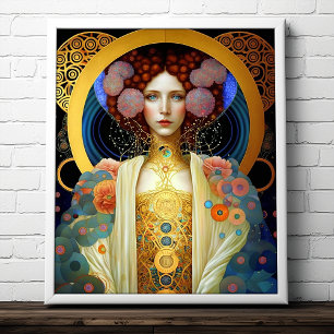Klimt Inspiriert Königin Goddess Fantasy Art Poster