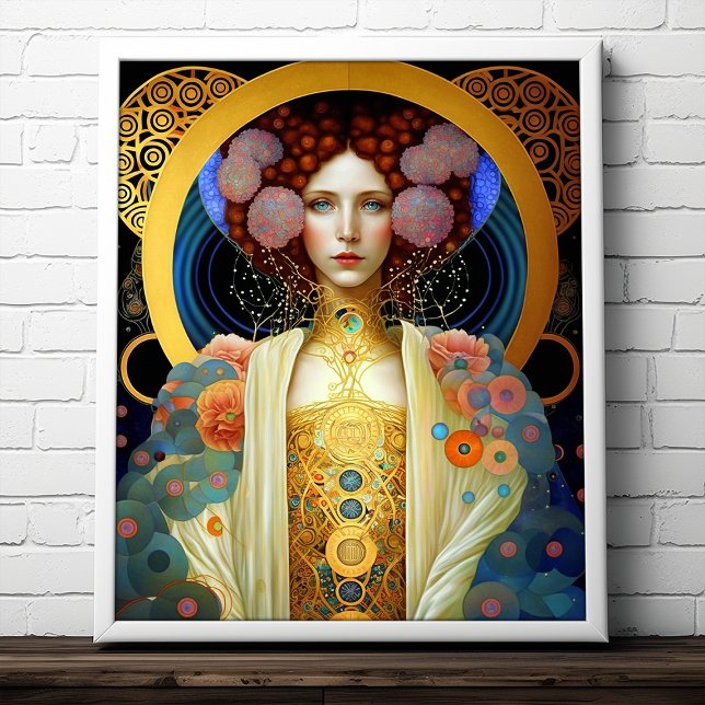 Klimt Inspiriert Königin Goddess Fantasy Art Poster (Von Creator hochgeladen)