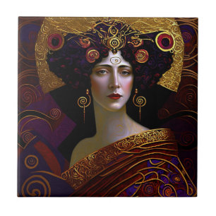 Klimt Inspiriert Königin Goddess Keramik Tile Fliese