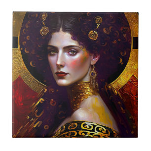 Klimt Inspiriert Königin Goddess Keramik Tile Fliese