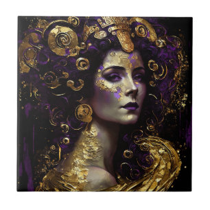 Klimt Inspiriert Königin Goddess Keramik Tile Fliese