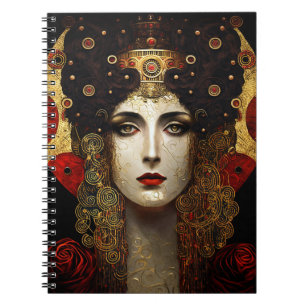 Klimt Inspiriert Königin Goddess Notizblock