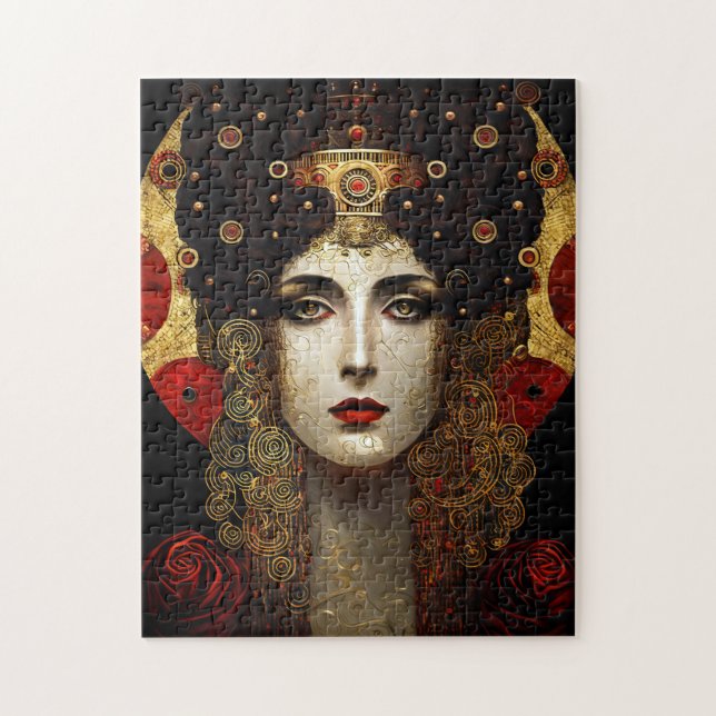 Klimt Inspiriert Königin Goddess Puzzle (Vertikal)