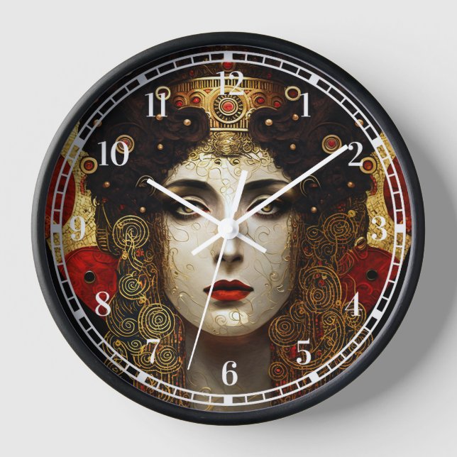 Klimt Inspiriert Königin Goddess Uhr (Vorderseite)