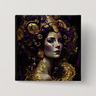 Klimt Inspiriert Queen Goddess Button