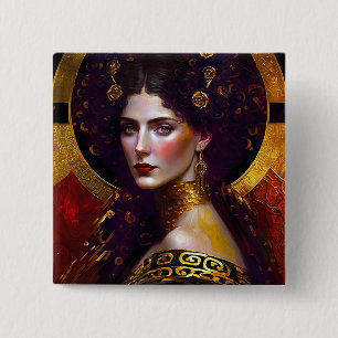 Klimt Inspiriert Queen Goddess Button