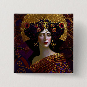 Klimt Inspiriert Queen Goddess Button