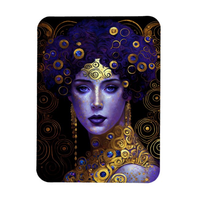 Klimt Inspiriert Queen Goddess Magnet (Vertikal)