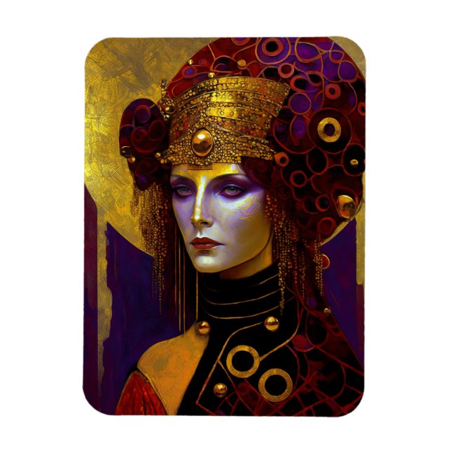 Klimt Inspiriert Queen Goddess Magnet (Vertikal)