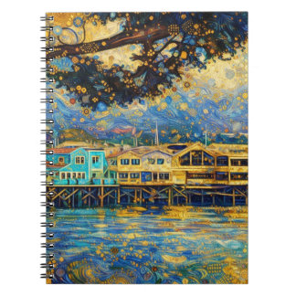 Klimt-inspirierte Golden Monterey Harbor Träume Notizblock