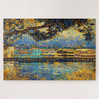Klimt-inspirierte Golden Monterey Harbour Träume Puzzle