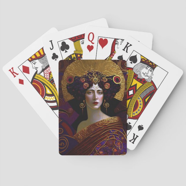 Klimt Inspirierte Queen Goddess Spielkarten (Rückseite)