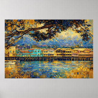 Klimt-inspirierter Monterey Bay Traum Poster