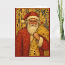 Klimt Inspirierter Weihnachtsmann Vintage Weihnach