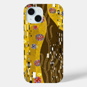 Klimt Inspiriertes Goldenes Muster Jugendstil iPhone 15 Hülle