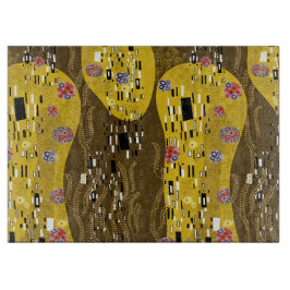 Klimt Inspiriertes Goldenes Muster Jugendstil Schneidebrett