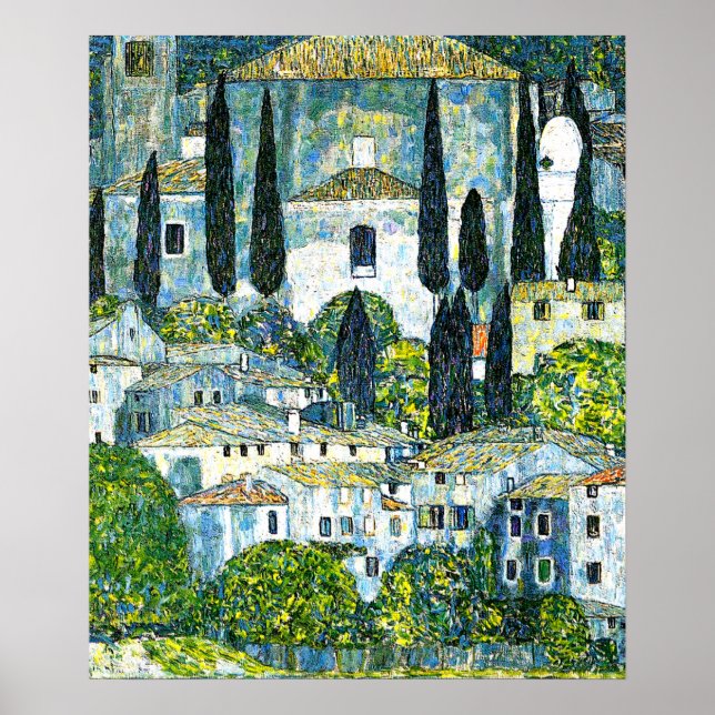 Klimt - Kirche in Cassone Poster (Vorne)