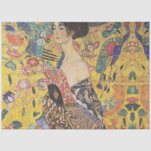 Klimt Lady mit Fan Decoupage Papier