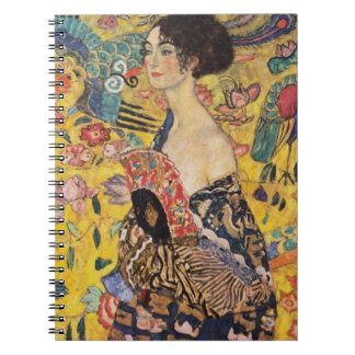 Klimt Lady mit Fan Fine Art Notizblock