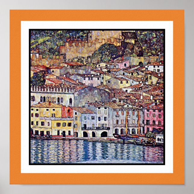 Klimt Malcesine am Gardasee - Farbe des Rahmens än Poster (Vorne)