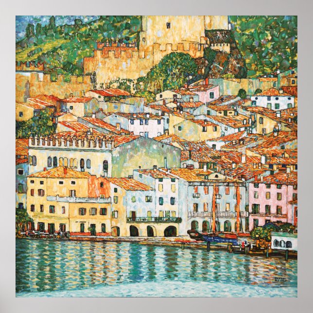 Klimt "Malcesine am Gardasee" Poster (Vorne)