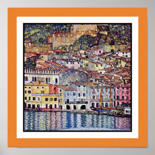 Klimt Malcesine am Gardasee - Rahmenfarbe ändern Poster