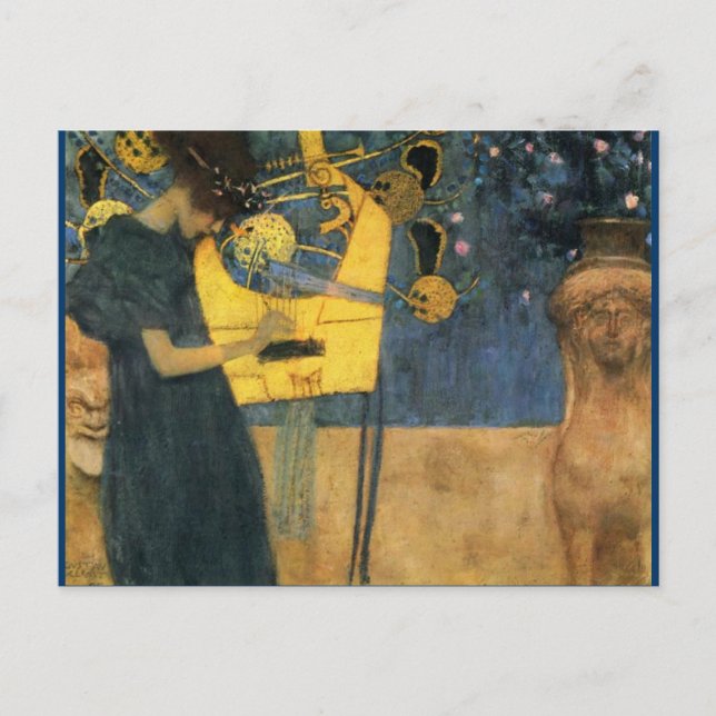 Klimt Musik Postkarte (Vorderseite)