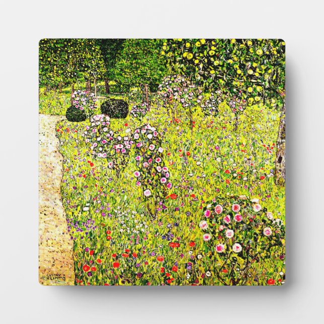Klimt - Obstgarten mit Rose, Gustav Klimt art, Fotoplatte (Vorderseite)