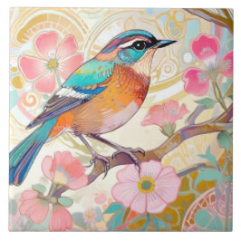 Klimt Oriental Asian Art Nouveau Inspector Floral  Fliese