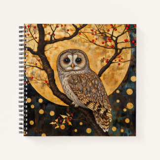 Klimt Owl Notebook/Sketchbook Notizbuch