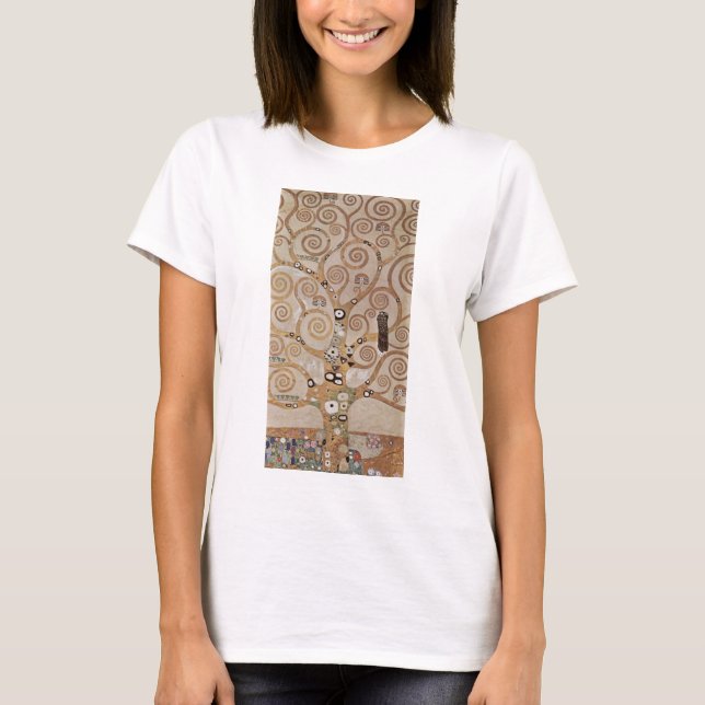 Klimt - Pflanze Vorlagen Stocletfries T-Shirt (Vorderseite)