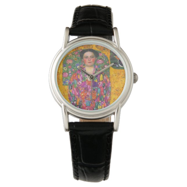 Klimt Portrait von Eugenia Primavesi Armbanduhr (Vorderseite)