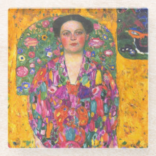 Klimt Portrait von Eugenia Primavesi Glasuntersetzer