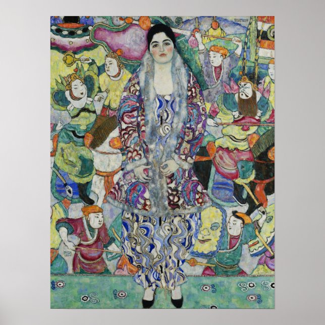 Klimt - Portrait von Friederike Maria Beer Poster (Vorne)