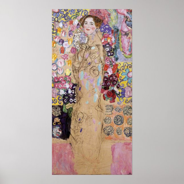 Klimt - Portrait von Maria Munk (noch nicht fertig Poster (Vorne)