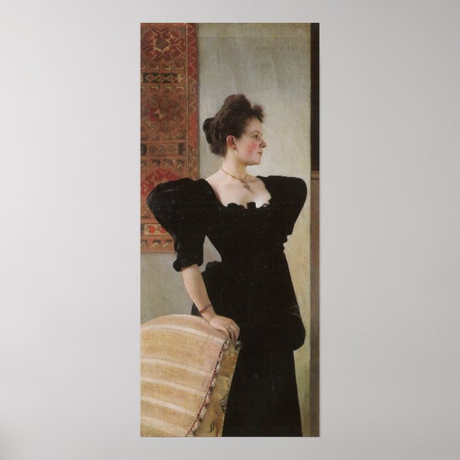 Klimt - Portrait von Marie Breunig 1894 Poster (Vorne)
