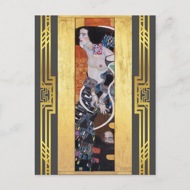Klimt restauriert Judith II Salome Jugendstil Postkarte (Vorderseite)