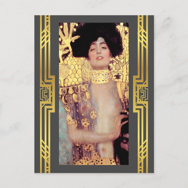 Klimt Restoring Judith Holofernes Art Nouveau Postkarte (Vorderseite)