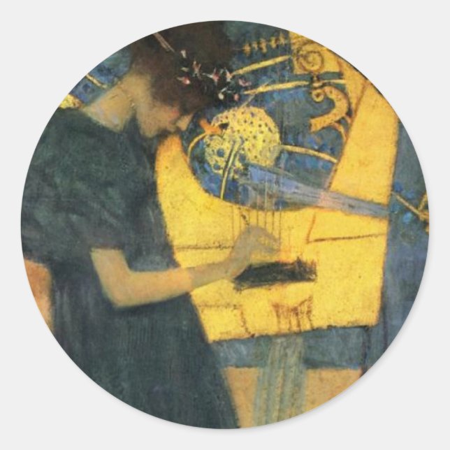 Klimt Runder Aufkleber (Vorderseite)