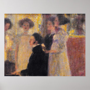 Klimt - Schubert am Klavier Poster