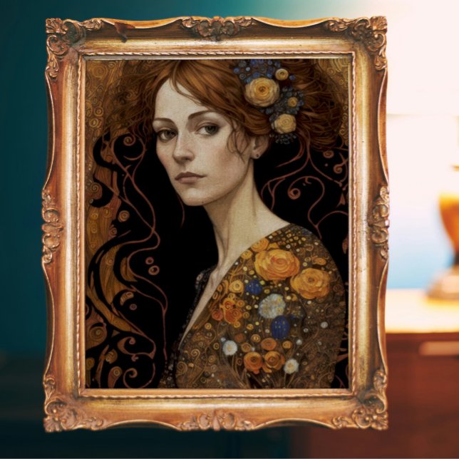 Klimt Style Frau mit Blume Decoupage Seidenpapier (Von Creator hochgeladen)