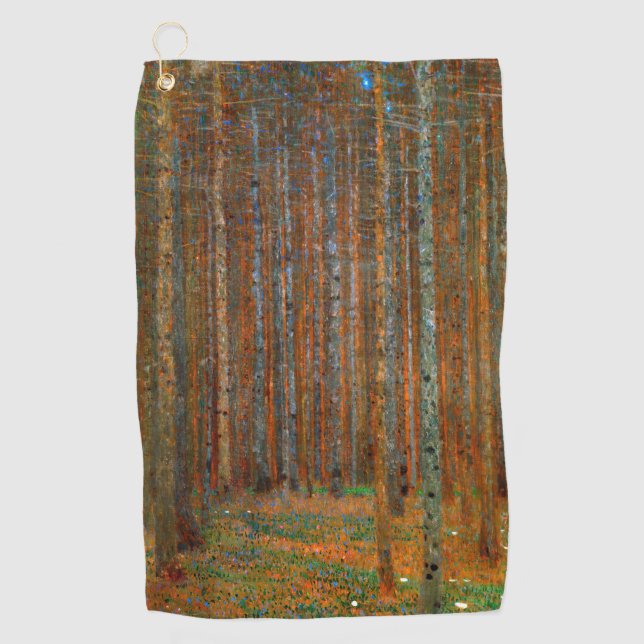 Klimt - Tannenwald Pinienwald Golfhandtuch (Vorderseite)