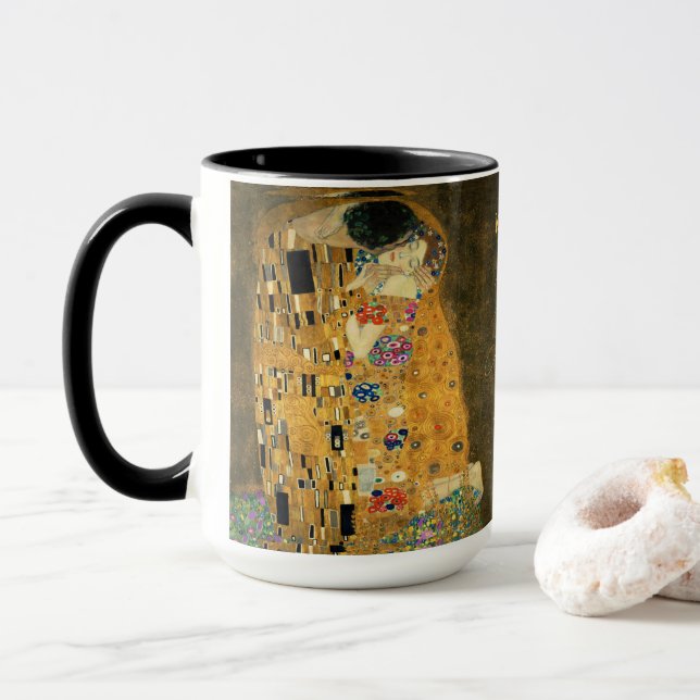 Klimt The Kiss 1908 Tasse (Mit Donut)