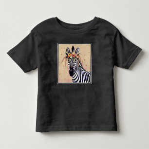 Klimt Zebra   geschmückt in den Blumen Kleinkind T-shirt