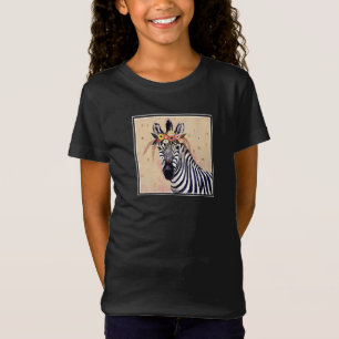 Klimt Zebra   geschmückt in den Blumen T-Shirt