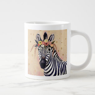 Klimt Zebra In Blume verziert Jumbo-Tasse