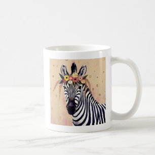 Klimt Zebra   In Blume verziert Kaffeetasse