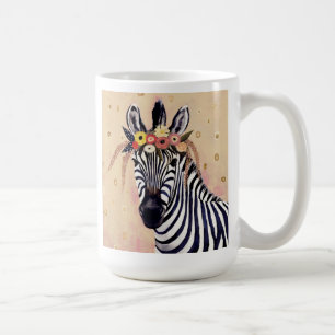 Klimt Zebra In Blume verziert Kaffeetasse